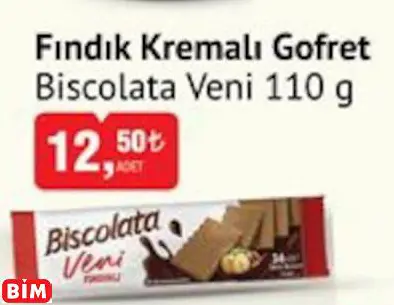 BİSCOLATA VENİ FINDIK KREMALI GOFRET